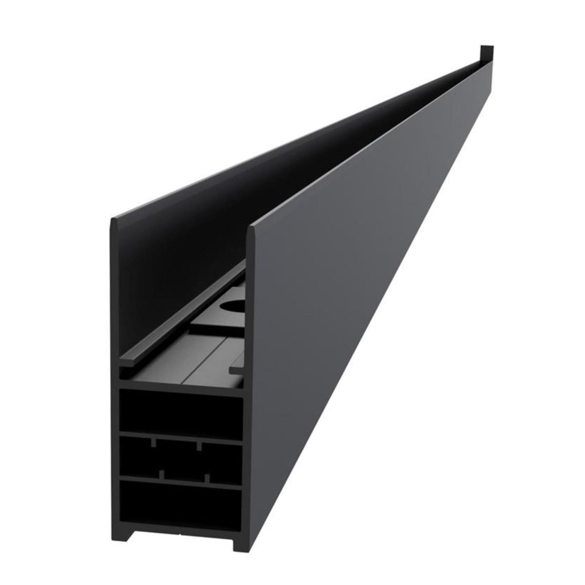 VikingBad Utfellingsprofil Liam Glassfelt (+25/+50mm) H193cm Svart matt / 25mm VikingBad Veggprofil VB-004022-02