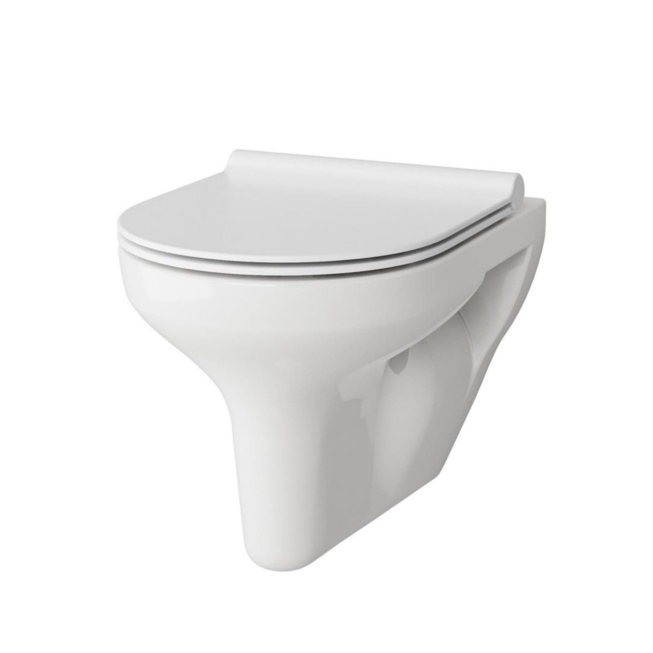 Vikingbad Vito Veggskål M/soft-close Sete - Vegghengt Toalett Hvit Vegghengt toalett