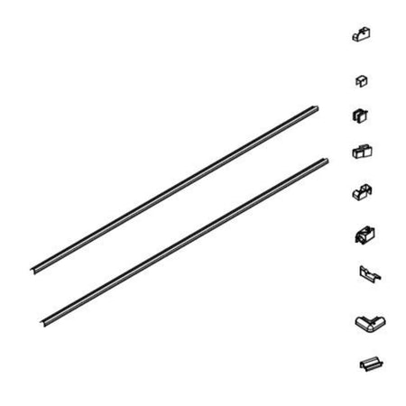 Vikingbad Oversvømmelsesvern 2stk 100cm, sølv for Mats Dusjdør