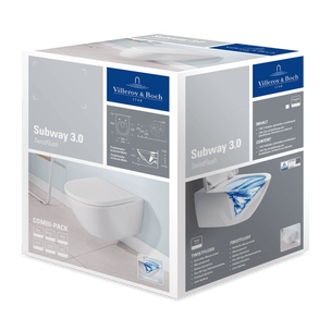 Villeroy & Boch Subway 3.0 Toalettpakke - vegghengt toalett + sete