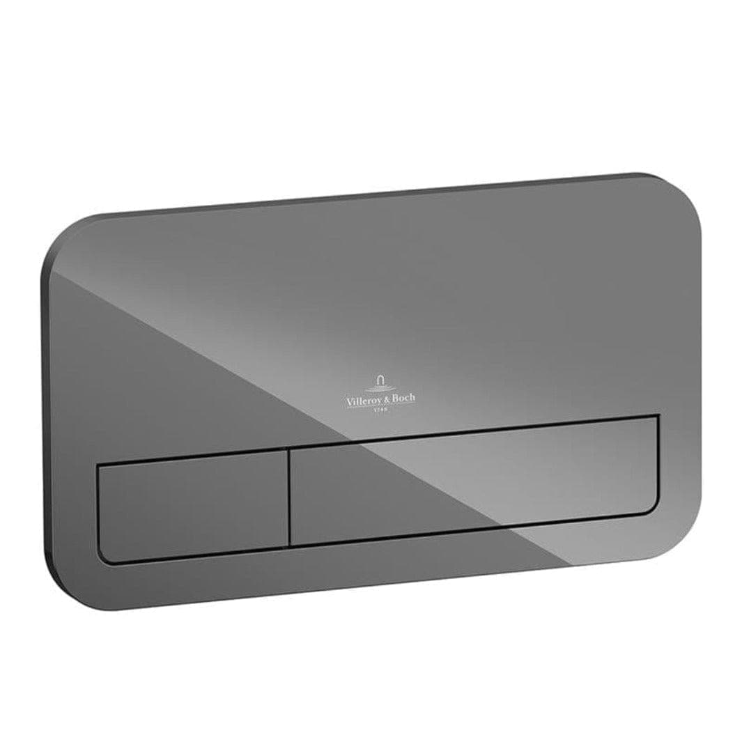 Villeroy & Boch ViConnect M200 Trykkplate - glass Grå glass Villeroy & Boch Betjeningsplate og trykknapper VIL-6026008