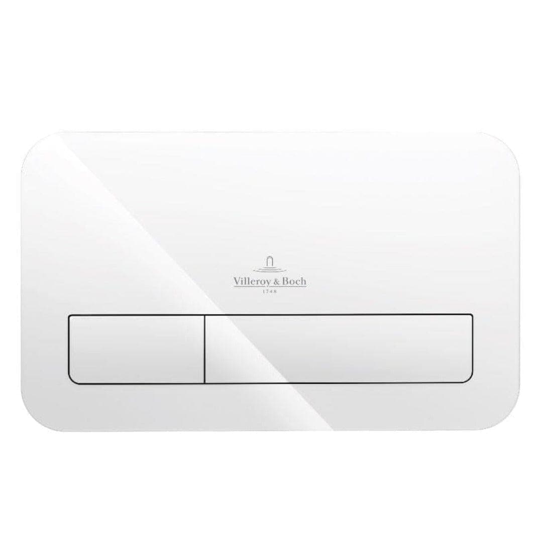 Villeroy & Boch ViConnect M200 Trykkplate - glass Hvit glass Villeroy & Boch Betjeningsplate og trykknapper VIL-6026006